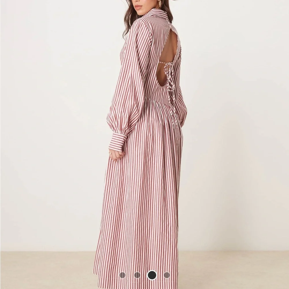 ASOS Red and White Striped Dress - Picture 2 of 3